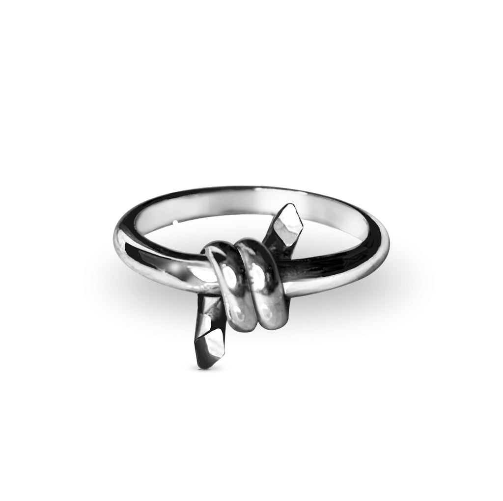 The Barbed Wire Ring - Sterling Silver