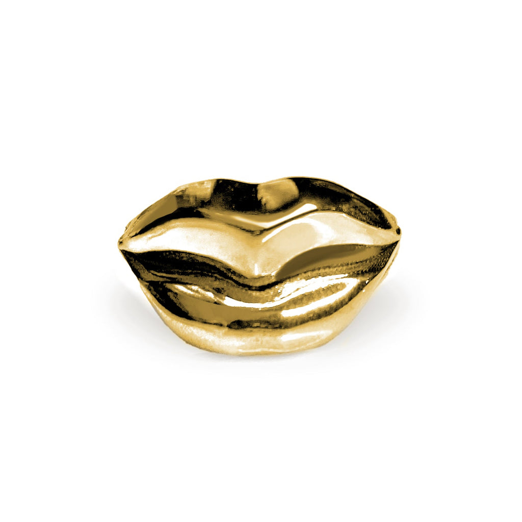The Dali Lips Ring - Sterling Silver - Gold Brass