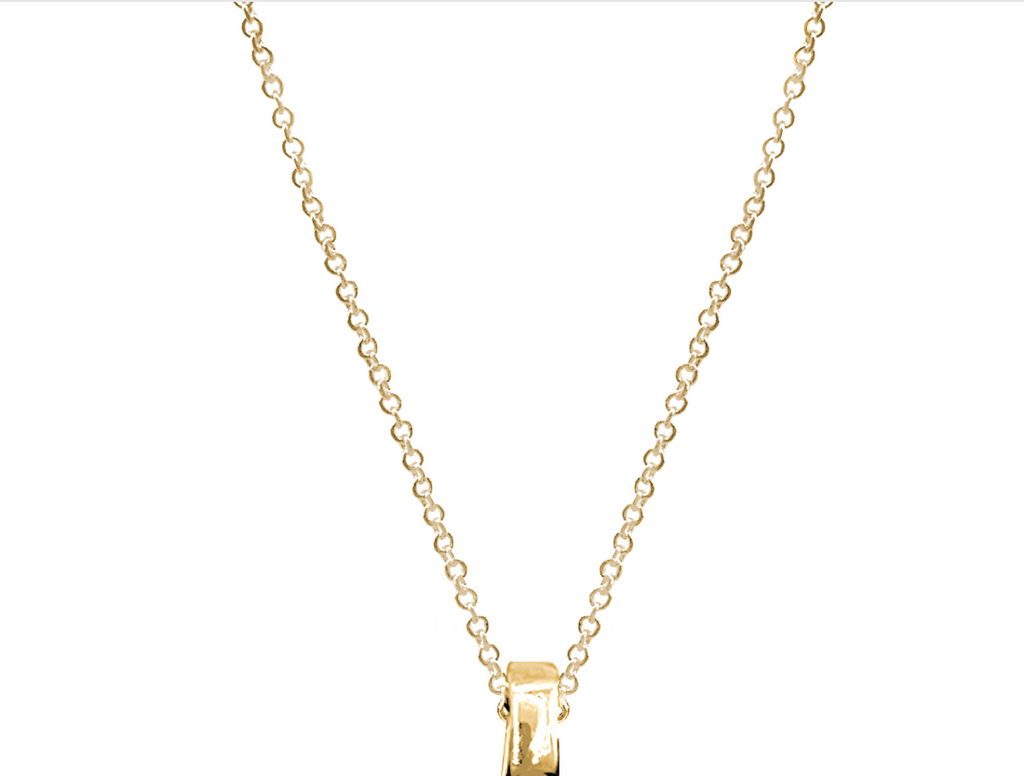 Flower Child Pendant - Gold Brass - 14k Chain