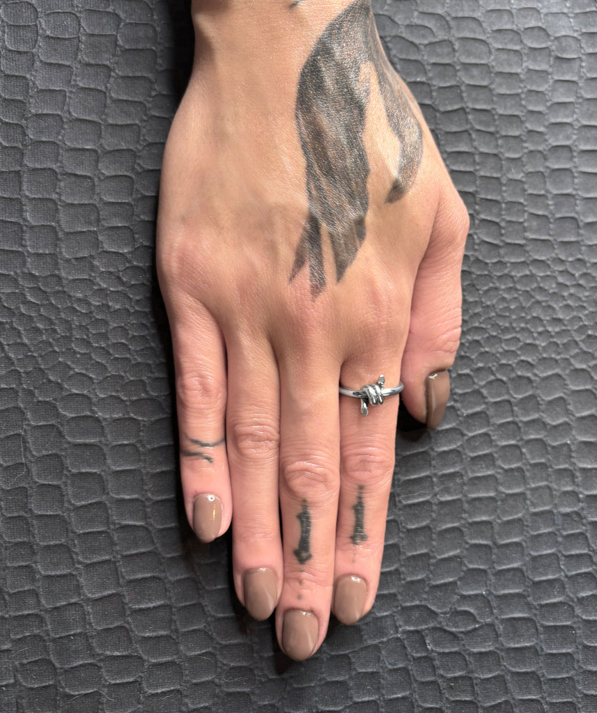 The Barbed Wire Ring - Sterling Silver