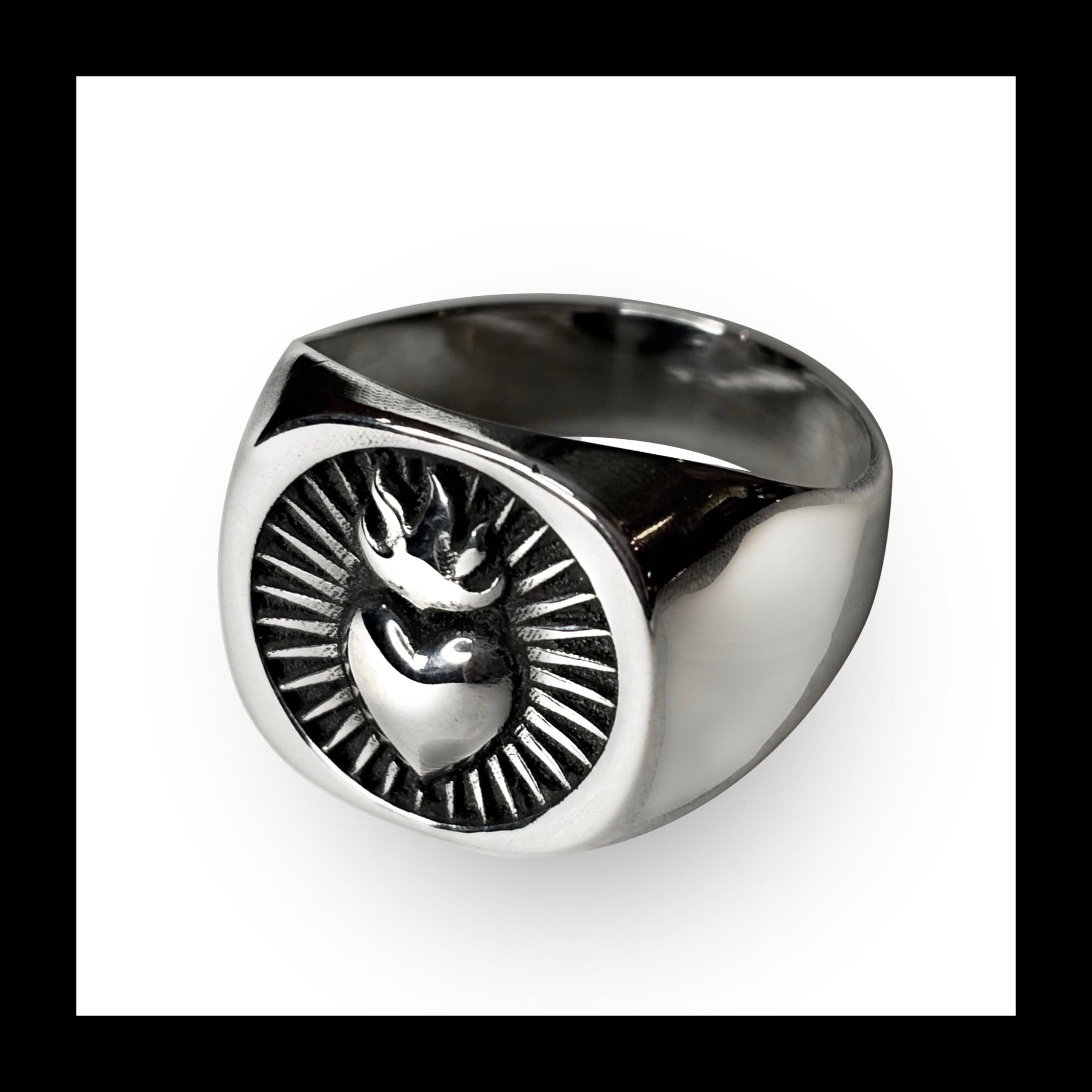 The Sacred Heart Ring Mens Womens