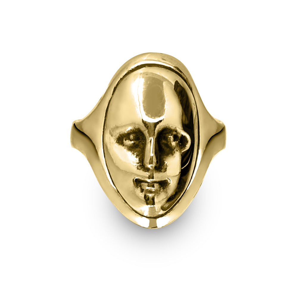The Stranger Face Ring - Gold